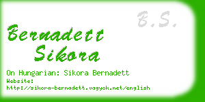 bernadett sikora business card